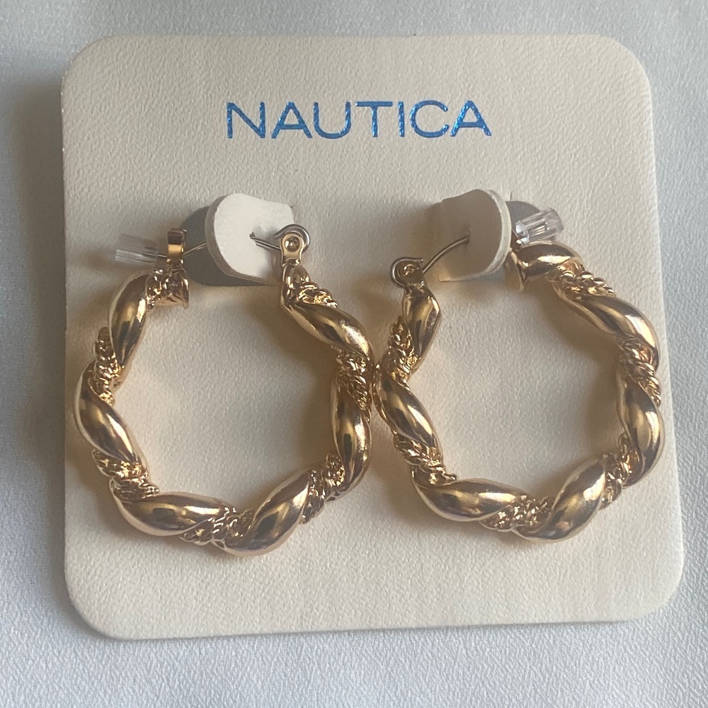 Náutica gold tone hoop earrings
